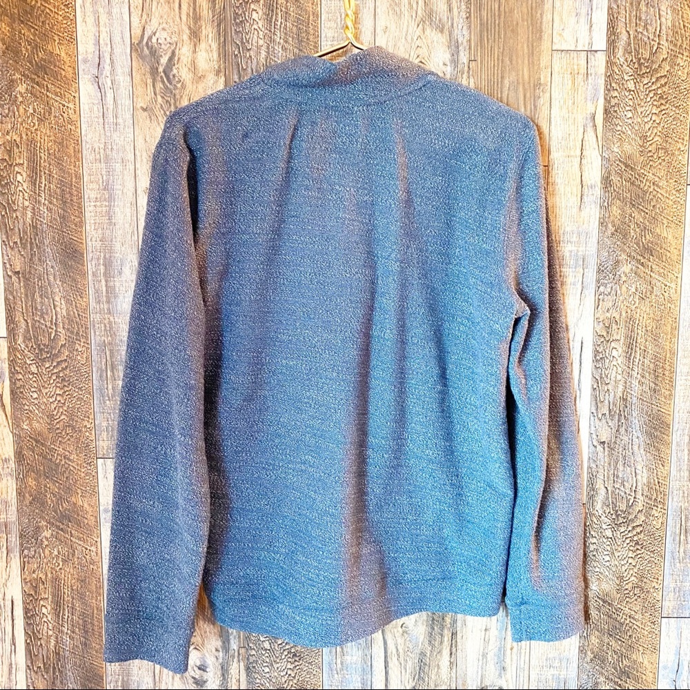 Marine Layer Clayton Quarter Button Pullover blue sweatshirt - Picture 9 of 9